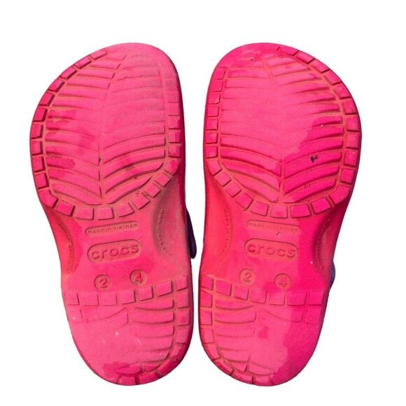 Kids Crocs Classic Size M2 W4 Pink Purple Clog​​​​​ - Picture 5 of 5